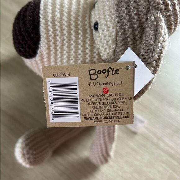 NWT … AMERICAN GREETINGS “Boofle” Knitted Dog Stuffed Animal / Plush - Picture 4 of 5